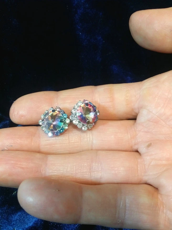 Collana Donna Argento Collier Orecchini con Cristalli Swarovski Originali Parure - Immagine 4 di 4