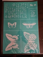 Chalk Couture Etched Butterflies Transfer   Size C  12 x 18 - 2021    FREE SHIP!