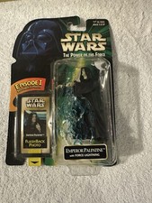 Star Wars POTF Emperor Palpatine Figure W  Force Lightning & Flashback Vintage