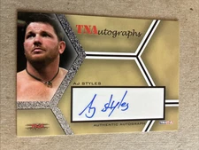 2008  TRI-STAR -AJ Styles Autograph Card WWE TNA IMPACT NJPW Bullet Club