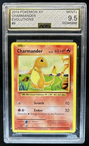 2016 Pokemon XY Evolutions Charmander #9/108 AGC 9.5