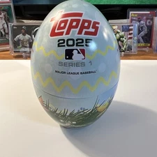 2025 Topps Series 1 Teal Easter Egg Tin - EMPTY TIN ONLY, NO CARDS.