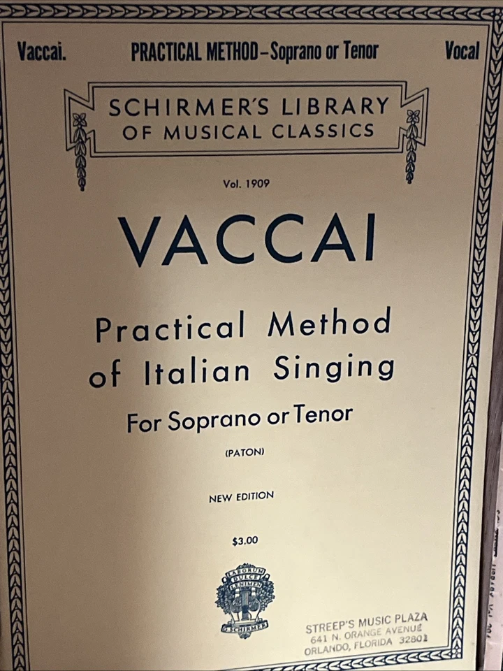 Lot of 2 Schirmer's Library of Musical Classics Sheet Music Concone $ Vaccai - Image 3 of 4