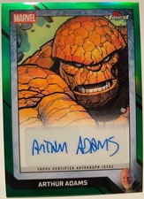 2026 Topps Finest Fantastic Four Arthur Adams GREEN REFRACTOR AUTO Thing /99