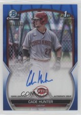 2023 Bowman Chrome Prospect Blue RayWave Refractor /150 Cade Hunter Auto 3q5