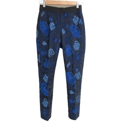 M・fil Flower Jacquard Easy Trousers, Size 36, Blue, 220-13831 Women USED