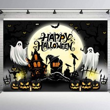 10x8ft Halloween Backdrop Spooky Haunted House Ghost Background for Photography