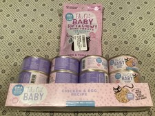 Tiki Cat Baby Wet Kitten Food Chicken Egg 8 Cans 2.4 oz ea Soft Treats 2 oz