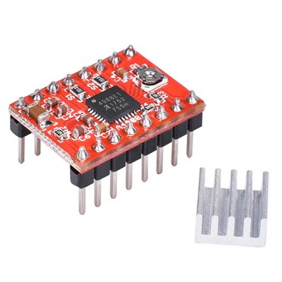 2 PCS HW-134A A4988 Red Board Stepper Motor Driver Module Heat Sink for 3D Prin
