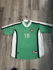 Nike Nigeria National Futbol Soccer 10 98-2000 Rare Home Jersey Large