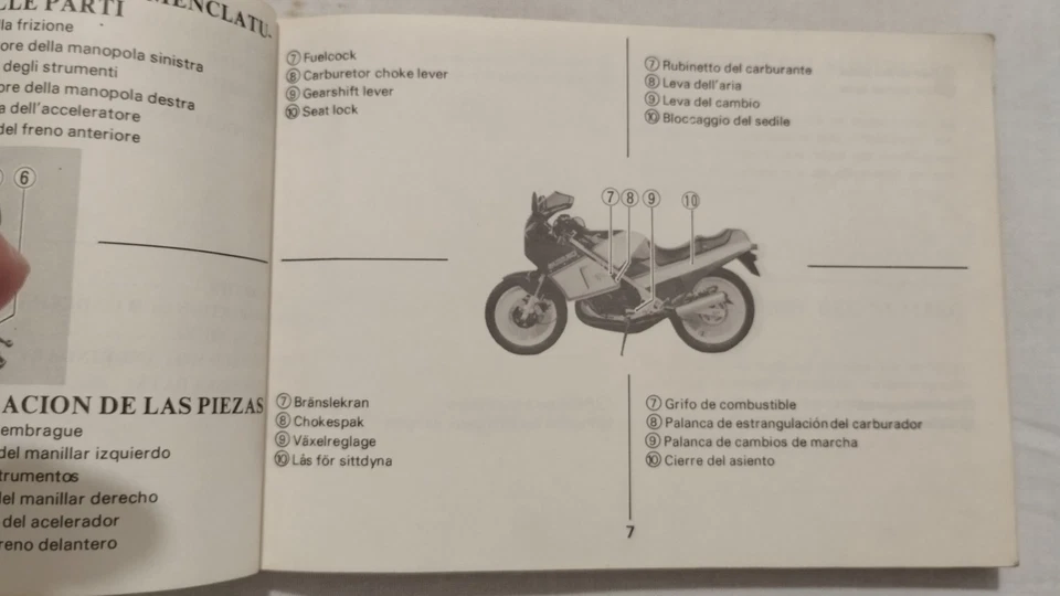 LIBRETTO MANUALE USO E MANUTENZIONE SUZUKI RG 250 1987 (99011-40A21-027) - Immagine 4 di 4