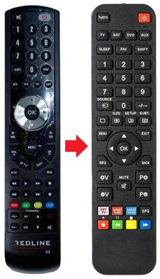Fernbedienung passend für REDLINE TS2500HD-PLUS | TS2500HDPLUS