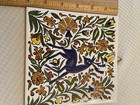 Greek Ceramic Tile Smaltotechniki Greece 6” Blue Stag/trivet/wall Hanging — photo 6