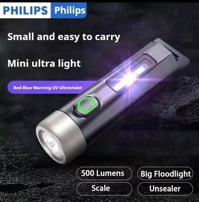 Philips 500 Lumen Tiny keychain Flashlight Super Bright  US  Stock 