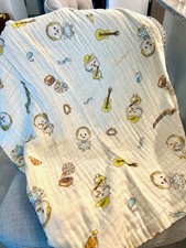 NEW Baby Blanket DUCKY MUSICIAN light weight swaddling blanket