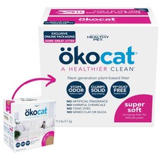  kocat Super Soft Natural Wood Clumping Litter for Delicate Paws - Medium -