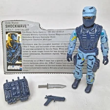 G.I. Joe Sockwave w/File Card 1988 Hasbro Backpack Knife Gun Figure Vintage