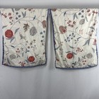 Vintage Wedgwood England 2 Pillow Shams Standard Cream and Blue Floral Cotton
