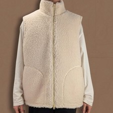 Beams Plus rare Wool Cream Gilet Winter Thick Vest Mens Uk Size XL NWT RRP £189