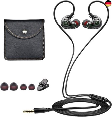 Holiper Dual Driver Headphones with Cable, 3.5 mm Jack Wired Earphones with Ear