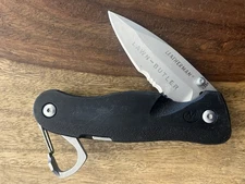 RETIRED Leatherman Crater c33x Knife Combo Edge Carabiner Clip Opener VERY NICE!