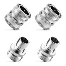2 Pack Quick Connect Hose Fittings 3/4 Inch GHT Stainless Steel Water Joint