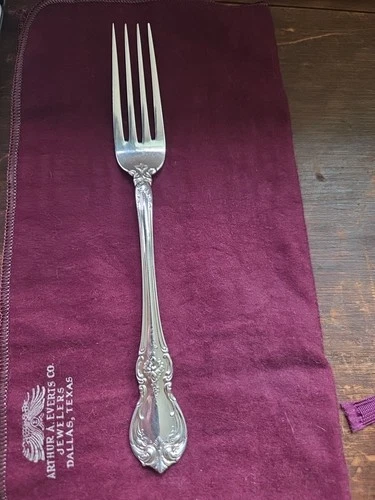 1-Towle Old Master Sterling Silver Large 7 3/4 Inch Dinner Fork