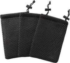 Small Mesh Bags 5PCS Black Nylon Mesh Drawstring Bags Durable Drawstring Net Bag