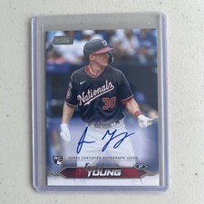 Jacob Young 2024 Topps Stadium Club Rookie On Card Auto Nationals. rookie card picture