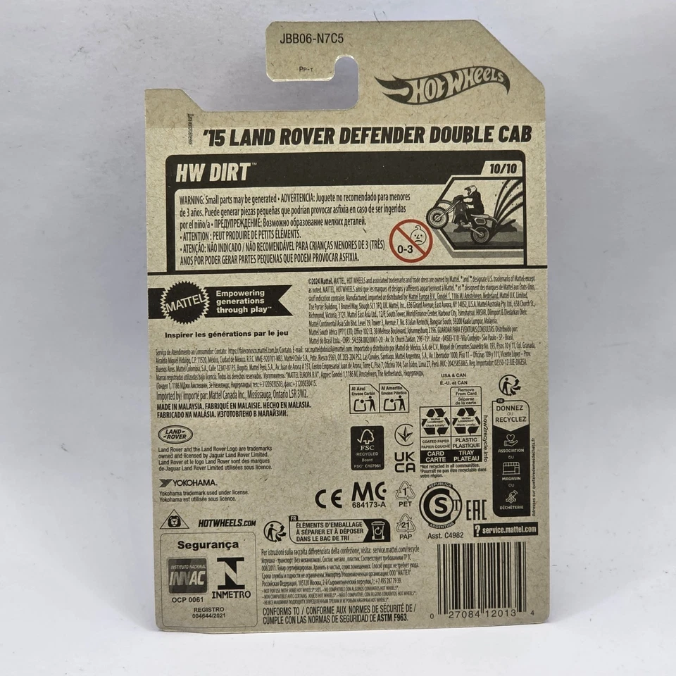 2025 HOT WHEELS MAINLINE CASE J '15 LAND ROVER DEFENDER DOUBLE CAB HW DIRT - Image 2 of 2