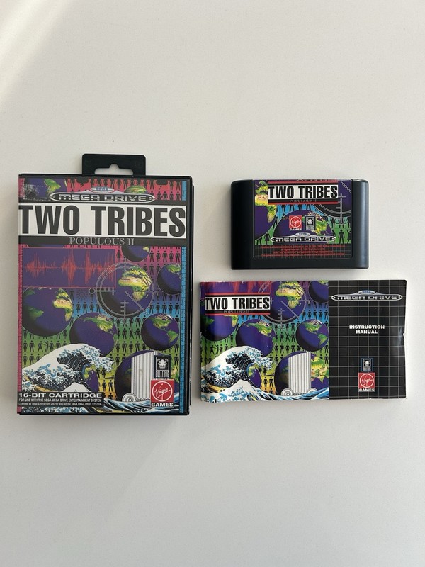 Sega Mega Drive Game Two Tribes Populous 2 - VGC -