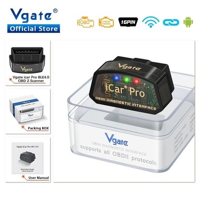 Vgate iCar Pro ELM327 V2.3 OBD2 Car Diagnostic Tool WiFi & Bluetooth Scanner USA