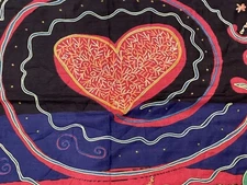 Merino Wool Silk Blend Embroidered Pashmina by Pam's Pashminas Colorful Bohemian