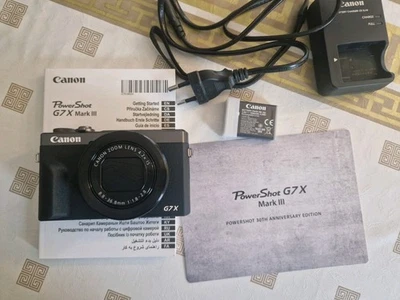 Canon PowerShot G7 X Mark III negro 20,1 MP 4K Wi-Fi + batería + cargador - Imagen 1 de 3