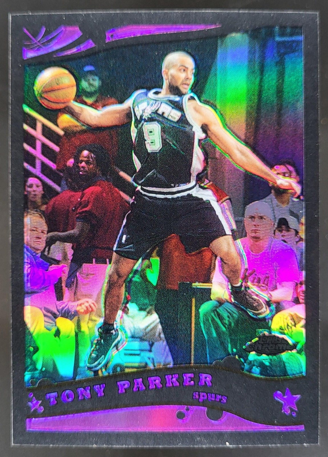 2005-06 Topps Chrome Tony Parker Refractor Black /399 #65 San Antonio Spurs JP2