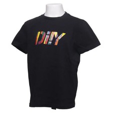 D.I.Y., T-shirt, taille : 140, noir/multicolore, coton bio, imprimé #PYp