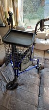 Excellent Condition 3 Wheel Walker With Bag & Basket Adjustable Foldaway