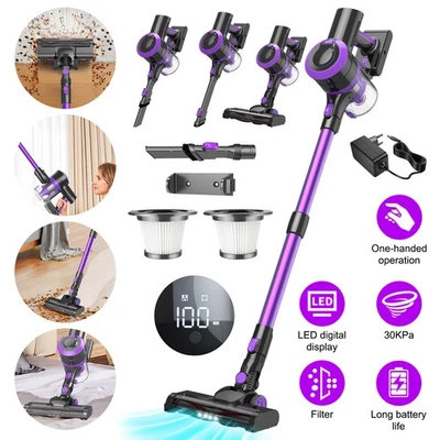 MARKENLOS Hoover akku staubsauger,30000Pa Staubsauger Kabellos,Staubsauger,55 Min, 4 in 1