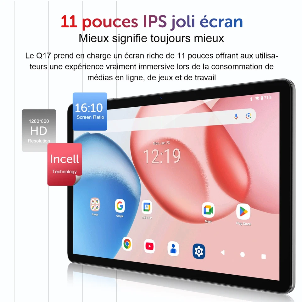 Nouvelle Tablette Android 15 16Go+256Go(1To TF) 8000mAh 11 pouce 13MP 8Core WlFl - Photo 4/4