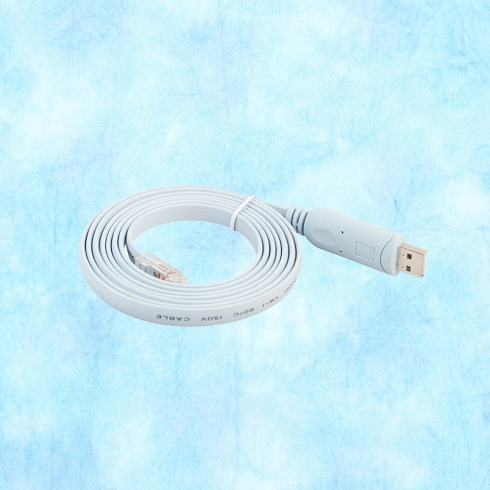 Reusable USB to Rj45 Cable for Laptop Pc Network Router Debugging White ...