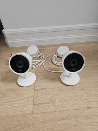 Set Of 2 Nest NC3100US Cam IQ Indoor 1080p HD Wireless Security Camera - White