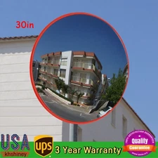 30" Convex Mirror Driveway Garage Outdoor Round Corner Security Traffic Mirror