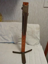 Wood Ruler Vintage Pin-It Orco Skirt Hem Maker Sewing Tool Metal Base