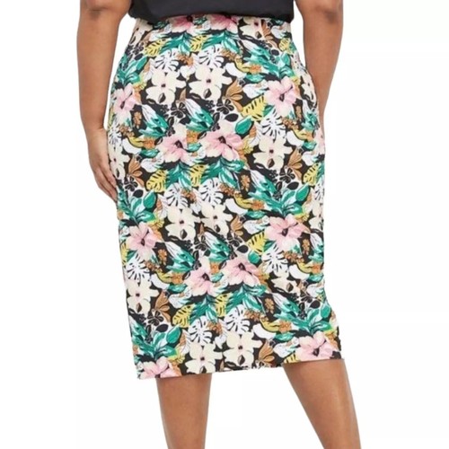 NWTS Lane Bryant Floral Print Pencil Skirt Career Workwear Business Size 20 - Picture 2 of 5