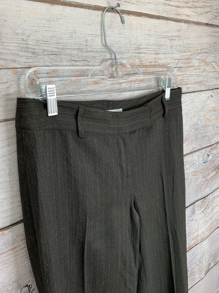 CAbi Women's Size 4 Brown Pin Stripe Career Dress Pants Slacks — 第 3/4 张图片