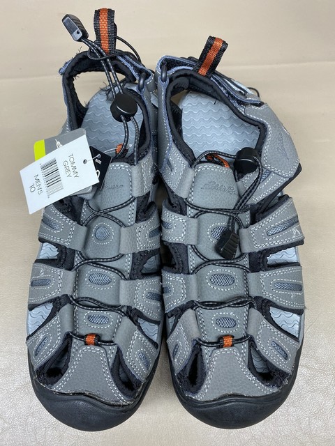 Men's Eddie Bauer Tommy Grey Genuine Leather Bump Toe Sandals Shoes Sz 12 for sale online | eBay