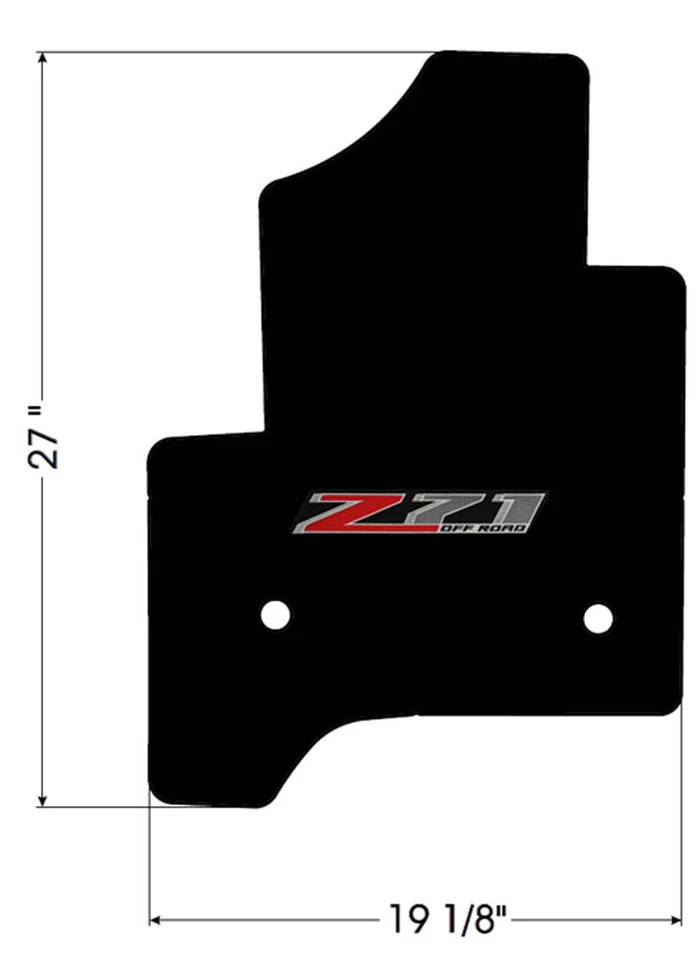 Новый! Пара напольных ковриков 2014–2018 Chevy Silverado черный ковер с вышитым логотипом Z71 - Изображение 4 из 4