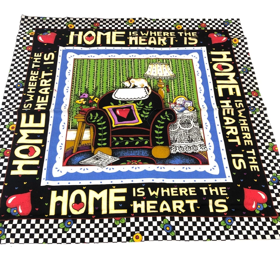 Mary Engelbreit Home is Where the Heart Is Cotton Fabric and Coordinating Piece - Image 2 of 4