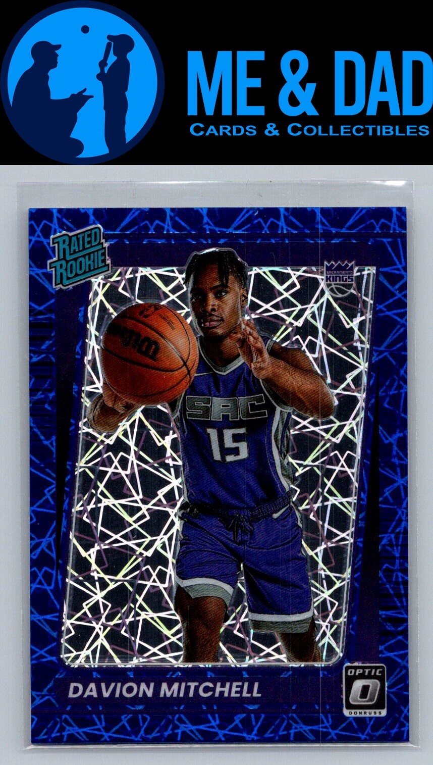 2021-22 Panini Donruss Optic Purple Laser #155 Davion Mitchell