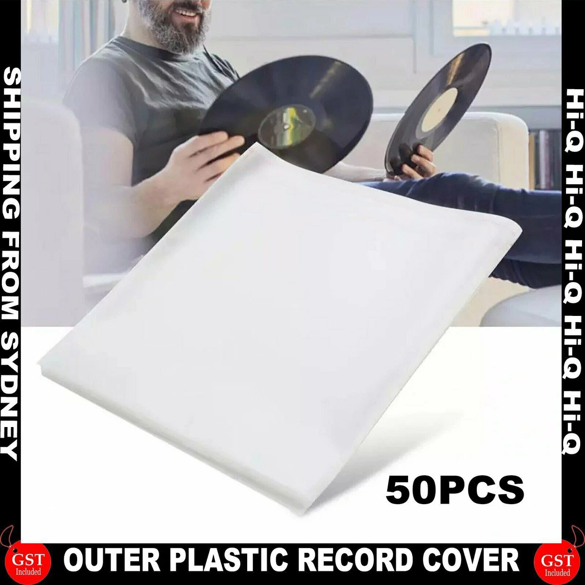50PCS Sleeves Outer LP Music Durable for 12" Vinyl Record Plastic Record Cover A